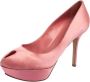 Sergio Rossi Pre-owned Satin heels Pink Dames - Thumbnail 1