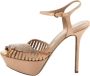 Sergio Rossi Pre-owned Satin sandals Brown Dames - Thumbnail 1