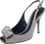 Sergio Rossi Pre-owned Satin sandals Gray Dames - Thumbnail 1