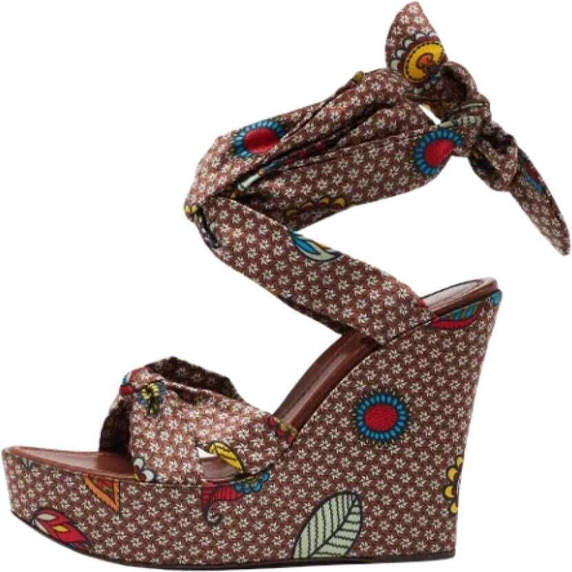 Sergio Rossi Pre-owned Satin sandals Multicolor Dames