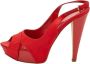 Sergio Rossi Pre-owned Satin sandals Red Dames - Thumbnail 1