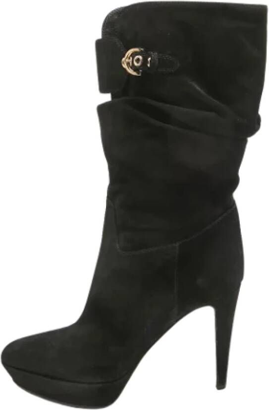 Sergio Rossi Pre-owned Suede boots Black Dames