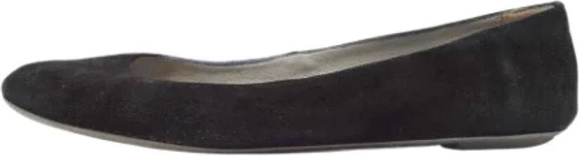 Sergio Rossi Pre-owned Suede flats Black Dames