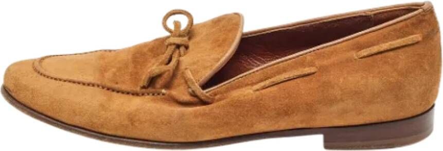 Sergio Rossi Pre-owned Suede flats Brown Dames