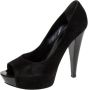 Sergio Rossi Pre-owned Suede heels Black Dames - Thumbnail 1