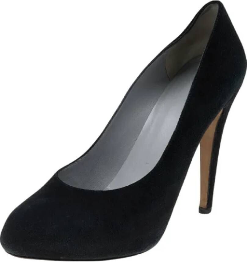 Sergio Rossi Pre-owned Suede heels Black Dames