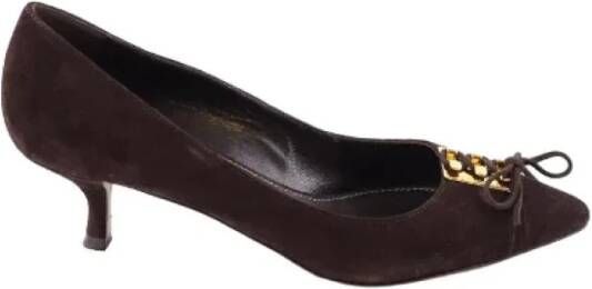 Sergio Rossi Pre-owned Suede heels Brown Dames