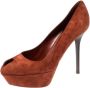 Sergio Rossi Pre-owned Suede heels Orange Dames - Thumbnail 1