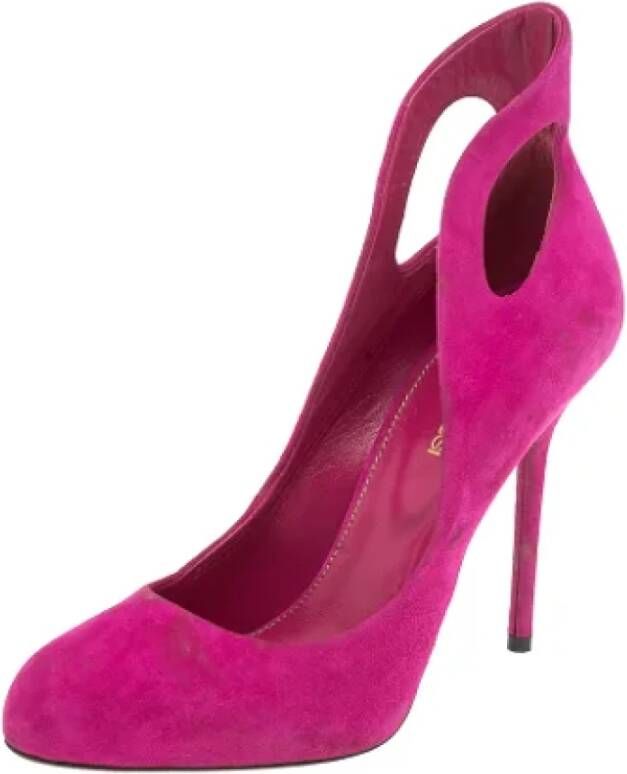 Sergio Rossi Pre-owned Suede heels Pink Dames