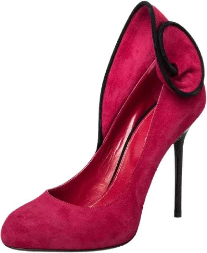 Sergio Rossi Pre-owned Suede heels Pink Dames