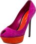 Sergio Rossi Pre-owned Suede heels Purple Dames - Thumbnail 1