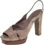 Sergio Rossi Pre-owned Suede sandals Beige Dames - Thumbnail 1