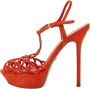 Sergio Rossi Pre-owned Suede sandals Orange Dames - Thumbnail 1