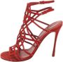 Sergio Rossi Pre-owned Suede sandals Red Dames - Thumbnail 1