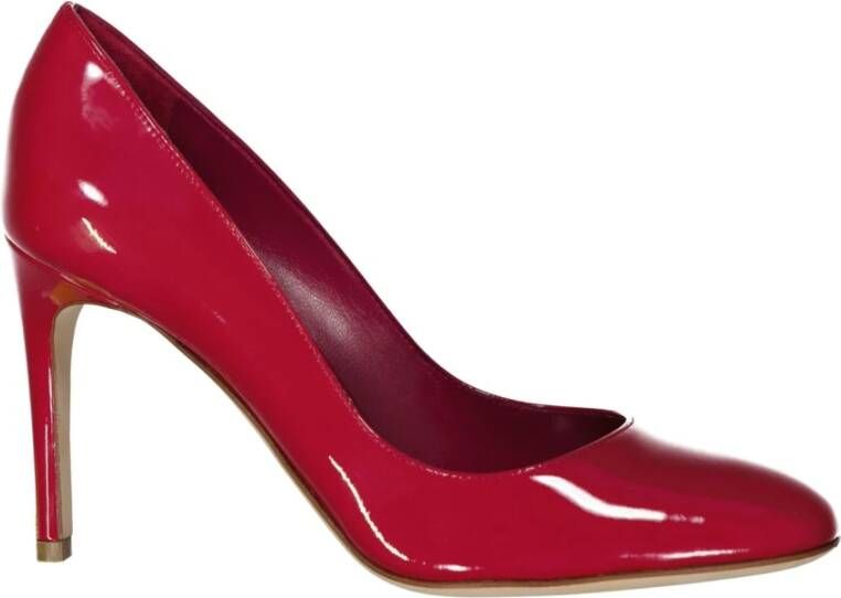 Sergio Rossi Rode Leren Pumps Elegante Stijl