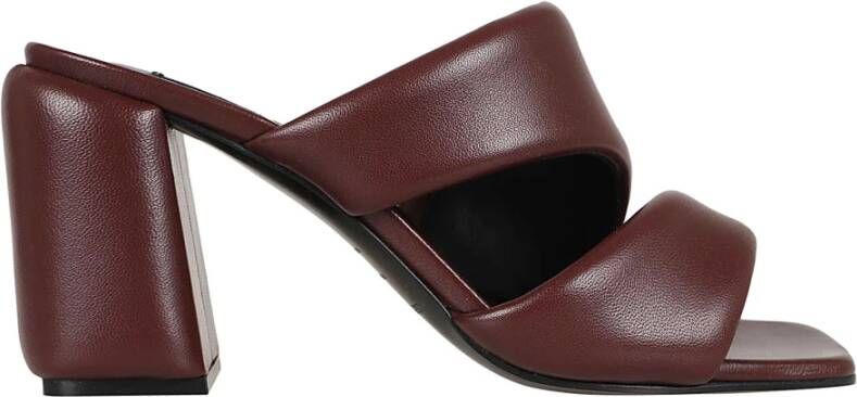 Sergio Rossi Roze & Paarse Leren Sandalen Red Dames