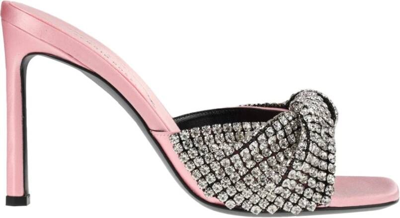 Sergio Rossi Roze Strass Sandaal Regular Fit Geschikt voor alle temperaturen Pink Dames