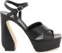 Sergio Rossi Leren sandalen met gekruiste banden en verstelbare enkelband Black Dames - Thumbnail 1