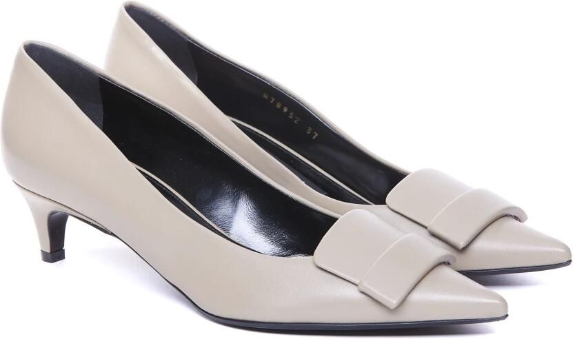 Sergio Rossi Beige Patent Leren Pumps Beige Dames
