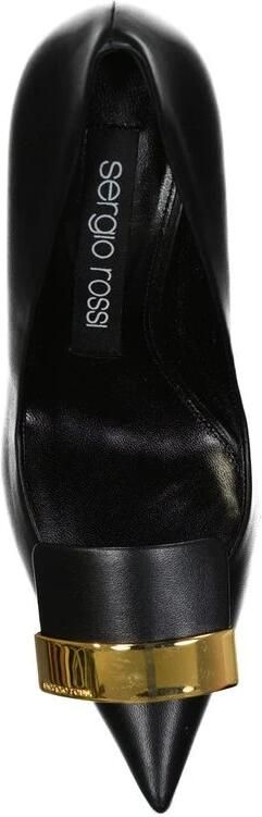 Sergio Rossi Leren pumps met 7 cm hak - Foto 2