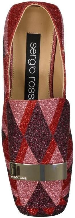 Sergio Rossi Glitter Loafers met Metalen Logo