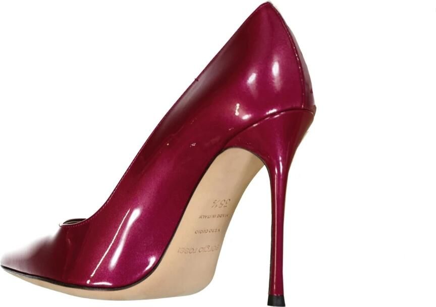 Sergio Rossi Leren pumps met lak effect