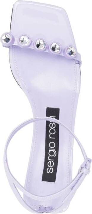 Sergio Rossi Hoge hak kristallen sandalen Paars Dames - Foto 2