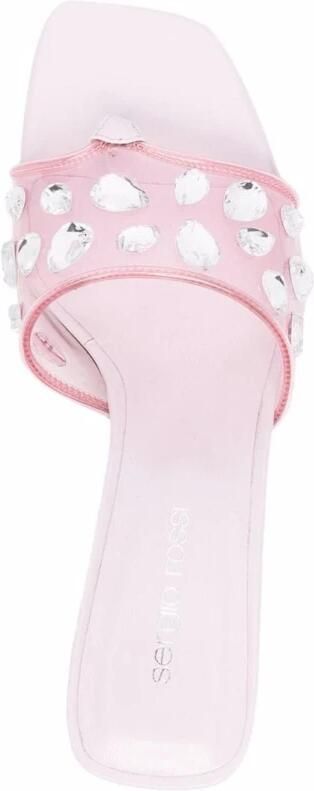 Sergio Rossi Kristalvertraagde Muiltjes Roze Dames