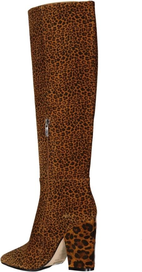 Sergio Rossi Leren laarzen met luipaardprint - Foto 2