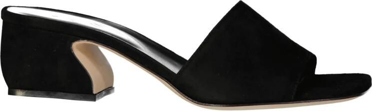 Sergio Rossi Nappa Leren Muiltjes met Vierkante Neus en Bedekte Hak - Foto 2