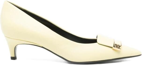 Sergio Rossi Pointed Toe Kitten Heel Pumps