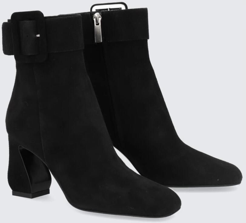 Sergio Rossi Rode enkellaarsjes met gesp