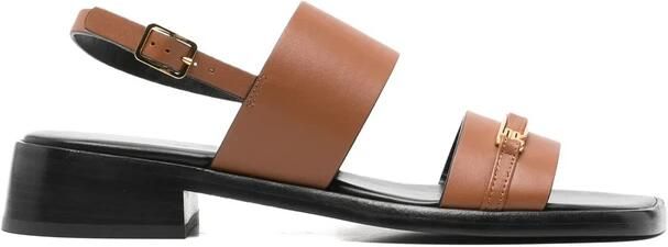 Sergio Rossi Sandalen met gesp en logo-plaatje
