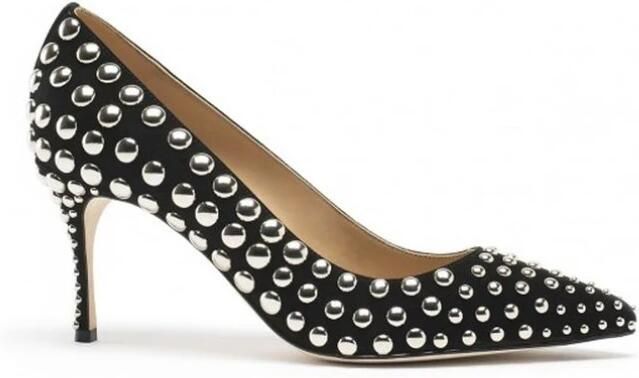 Sergio Rossi Studs leren pumps met 7 5 cm hak - Foto 2