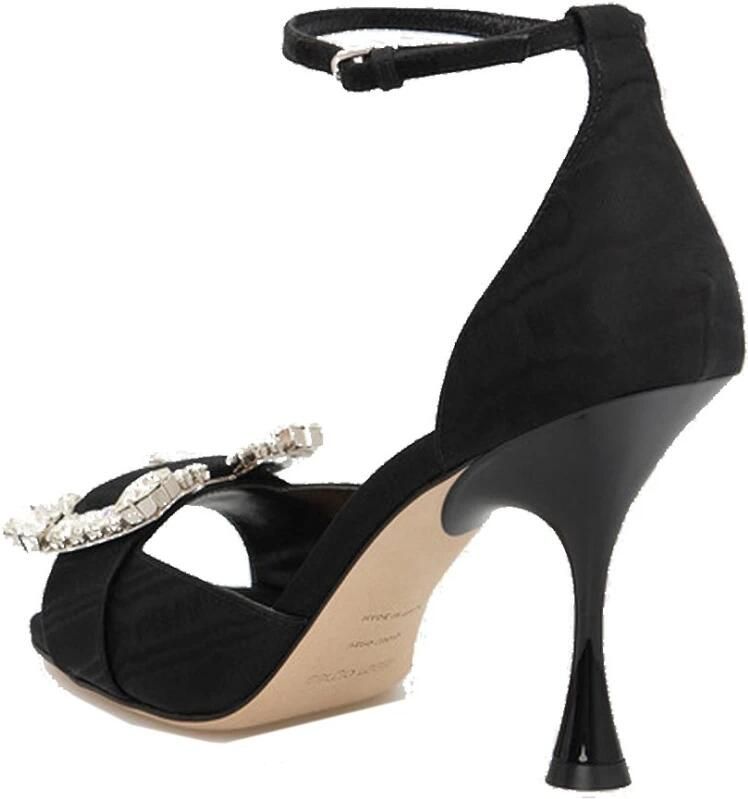Sergio Rossi Kristalsandalen met 9 cm hak Black Dames - Foto 2