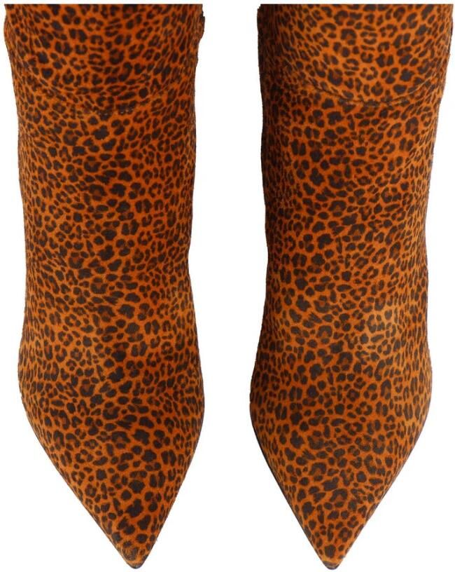 Sergio Rossi Leren laarzen met luipaardprint - Foto 2