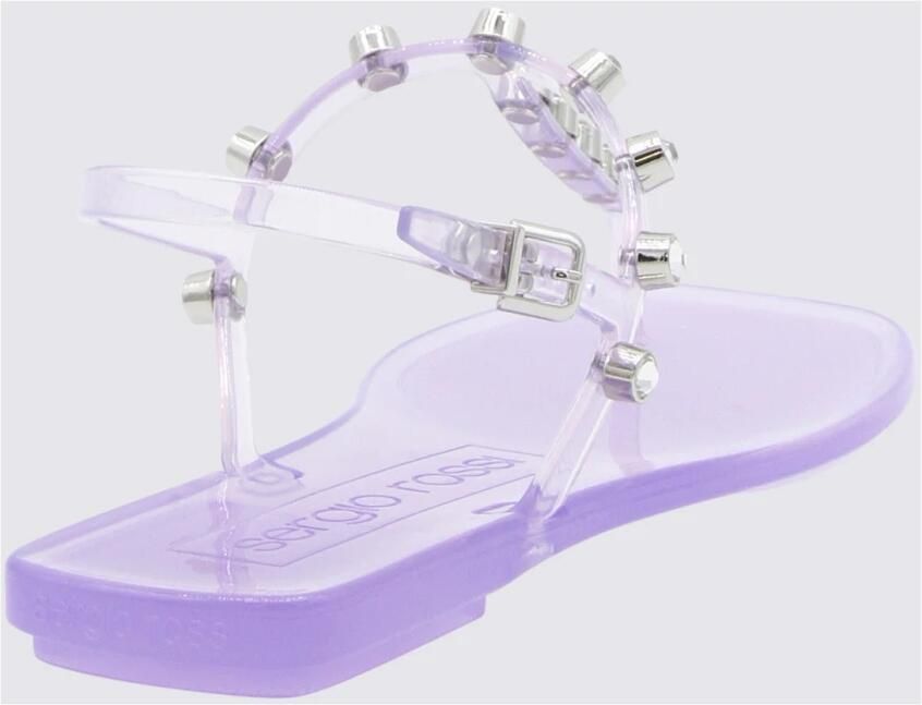 Sergio Rossi Wisteria Cover Platte Sandalen Purple Dames
