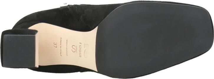 Sergio Rossi Zwarte laarzen met vierkante neus en hoge hakken Zwart Dames