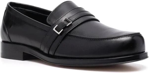 Sergio Rossi Zwarte leren loafers met gespsluiting - Foto 2
