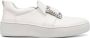 Sergio Rossi Witte Leren Sneakers met Gespdetail - Thumbnail 1