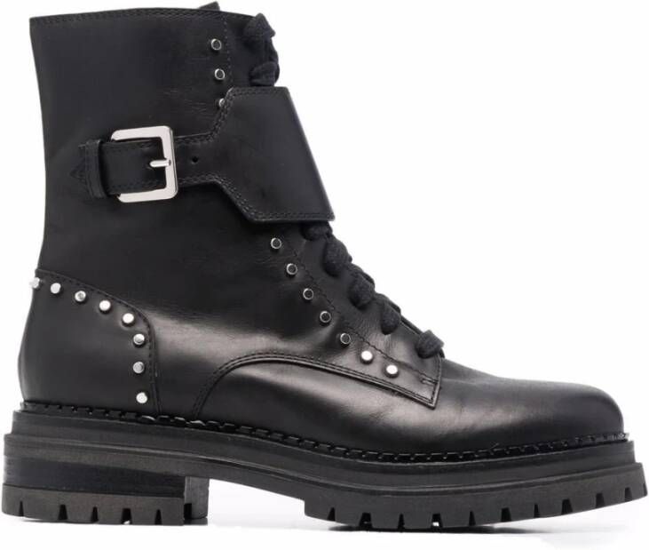 Sergio Rossi Studded Veterschoenen Zwart Dames