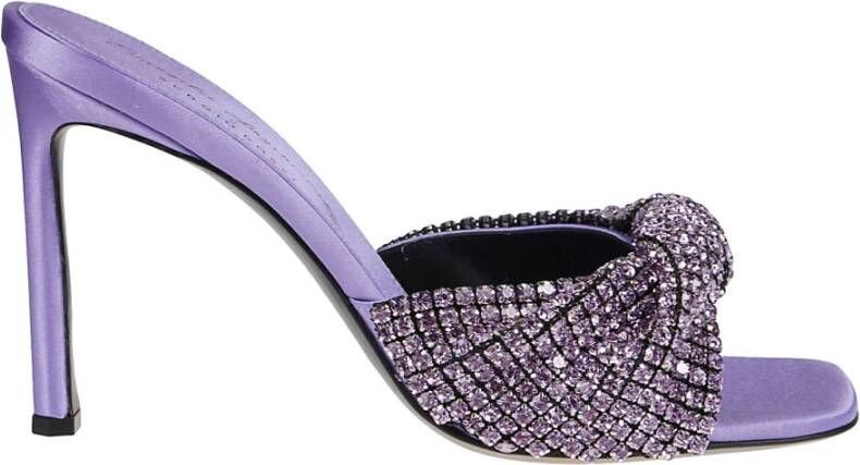 Sergio Rossi Verhoog je schoenenspel met Evangelie Sabot Mules Purple Dames