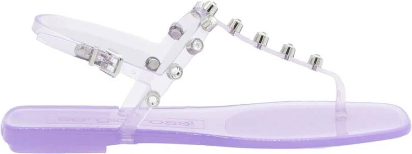 Sergio Rossi Wisteria Cover Platte Sandalen Purple Dames