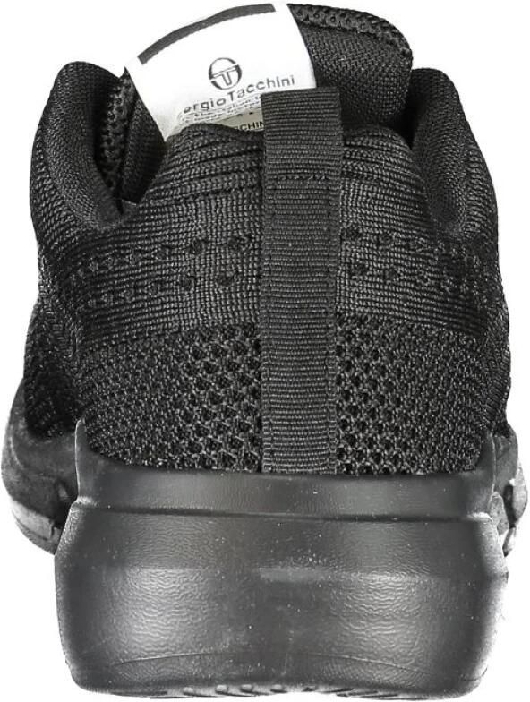 Sergio Tacchini Eenvoudige zwarte vetersneakers met contrasterende versiering - Foto 2