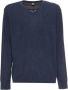 Sergio Tacchini V-hals wollen trui met geribbelde boorden en logo - Thumbnail 1
