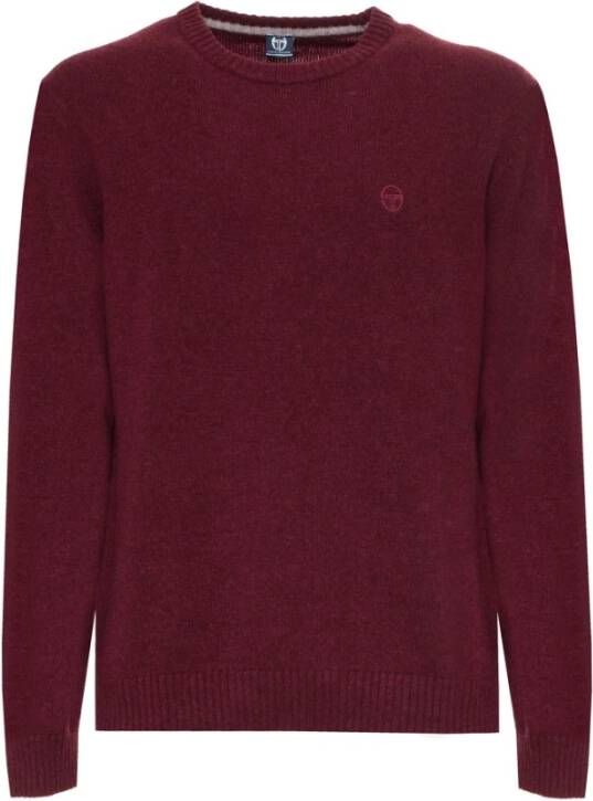 Sergio Tacchini Wollen trui met ribboorden en zichtbaar logo