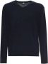 Sergio Tacchini Wollen V-hals trui met geribbelde boorden en zichtbaar logo - Thumbnail 1