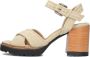 SHABBIES Sandalen Dames 163020155 Shs1171 Maat: 39 Materiaal: Suède Kleur: Beige - Thumbnail 2