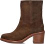 SHABBIES Enkellaarsjes Dames Puk Ankie Maat: 37 Materiaal: Suède Kleur: Bruin - Thumbnail 2
