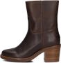 SHABBIES Enkellaarsjes Dames Puk Ankie Maat: 40 Materiaal: Leer Kleur: Bruin - Thumbnail 3